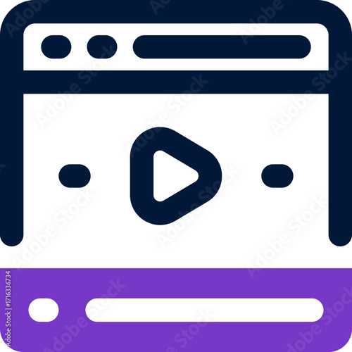 tutorial duotone icon. Sleek and modern vector icon for websites, mobile apps, marketing materials, and corporate design. Fully scalable and ready to use.