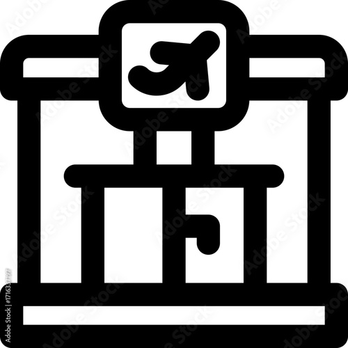 travel agent line icon. Clean and minimalist vector icon for websites, mobile apps, presentations, and logos. Fully scalable and customizable for any project.