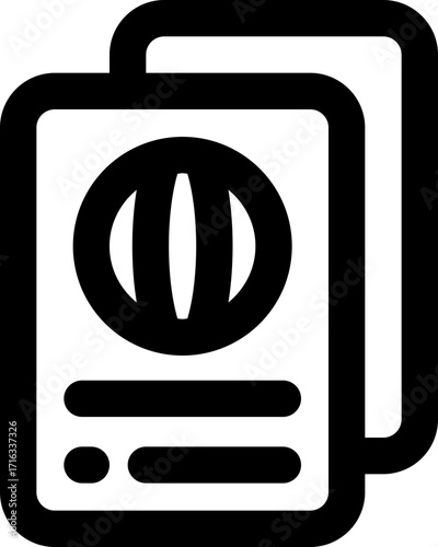 visa line icon. Clean and minimalist vector icon for websites, mobile apps, presentations, and logos. Fully scalable and customizable for any project.