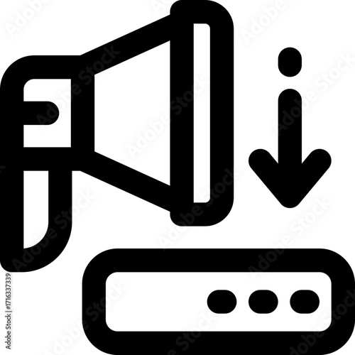 web promotion line icon. Clean and minimalist vector icon for websites, mobile apps, presentations, and logos. Fully scalable and customizable for any project.