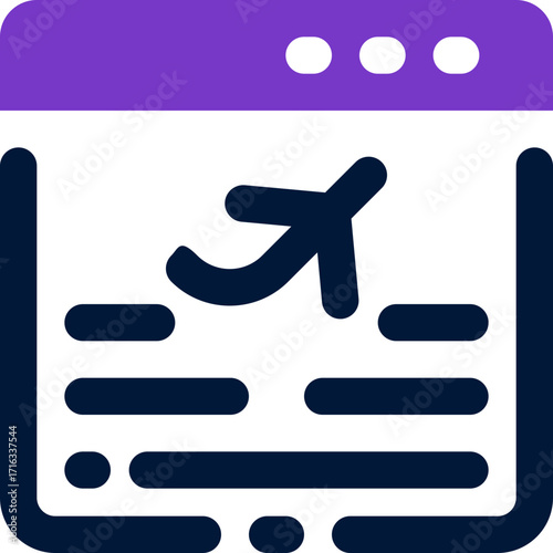 travel blog website duotone icon. Sleek and modern vector icon for websites, mobile apps, marketing materials, and corporate design. Fully scalable and ready to use.