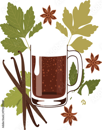 Refreshing Root Beer Float Scene with Summer Props