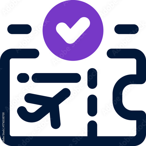 ticket duotone icon. Sleek and modern vector icon for websites, mobile apps, marketing materials, and corporate design. Fully scalable and ready to use.