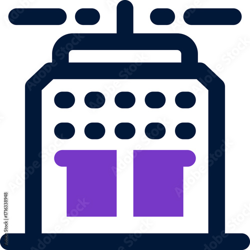 hotel duotone icon. Sleek and modern vector icon for websites, mobile apps, marketing materials, and corporate design. Fully scalable and ready to use.