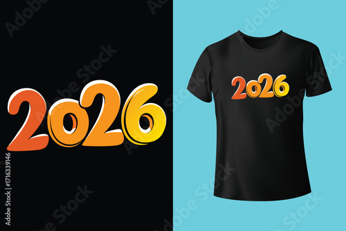 Red t shirt hanging on wooden hanger featuring geometric horse design commemorating the year 2026, year of the fire horse according to Chinese zodiac