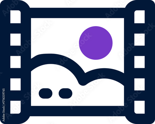 documentary duotone icon. Sleek and modern vector icon for websites, mobile apps, marketing materials, and corporate design. Fully scalable and ready to use.