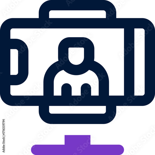 vlog duotone icon. Sleek and modern vector icon for websites, mobile apps, marketing materials, and corporate design. Fully scalable and ready to use.