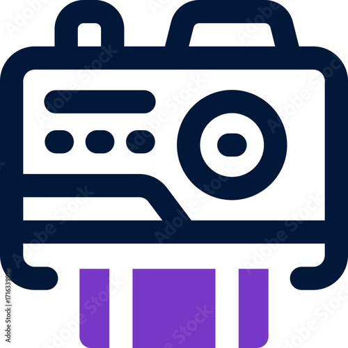 polaroid camera duotone icon. Sleek and modern vector icon for websites, mobile apps, marketing materials, and corporate design. Fully scalable and ready to use.