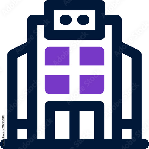 hotel duotone icon. Sleek and modern vector icon for websites, mobile apps, marketing materials, and corporate design. Fully scalable and ready to use.