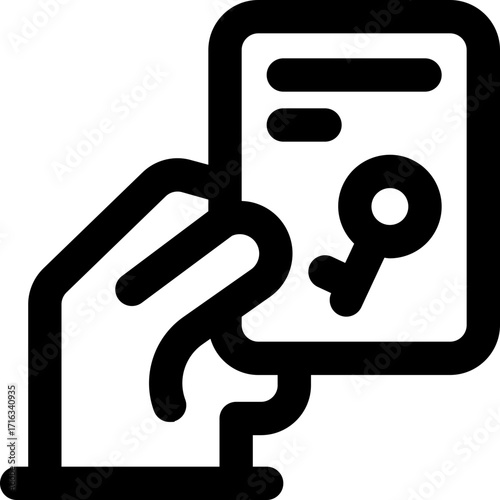 key card line icon. Clean and minimalist vector icon for websites, mobile apps, presentations, and logos. Fully scalable and customizable for any project.