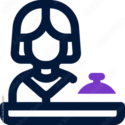 reception duotone icon. Sleek and modern vector icon for websites, mobile apps, marketing materials, and corporate design. Fully scalable and ready to use.