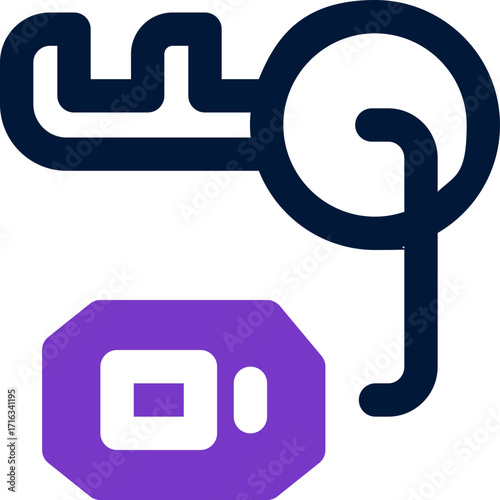 room key duotone icon. Sleek and modern vector icon for websites, mobile apps, marketing materials, and corporate design. Fully scalable and ready to use.