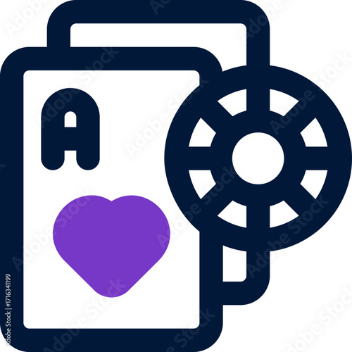 casino duotone icon. Sleek and modern vector icon for websites, mobile apps, marketing materials, and corporate design. Fully scalable and ready to use.