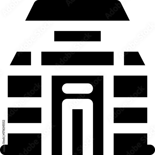 museum glyph icon. Strong and solid vector icon for websites, mobile interfaces, presentations, and visual branding. High quality and easy to edit.