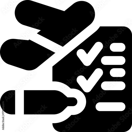 trip planner glyph icon. Strong and solid vector icon for websites, mobile interfaces, presentations, and visual branding. High quality and easy to edit.