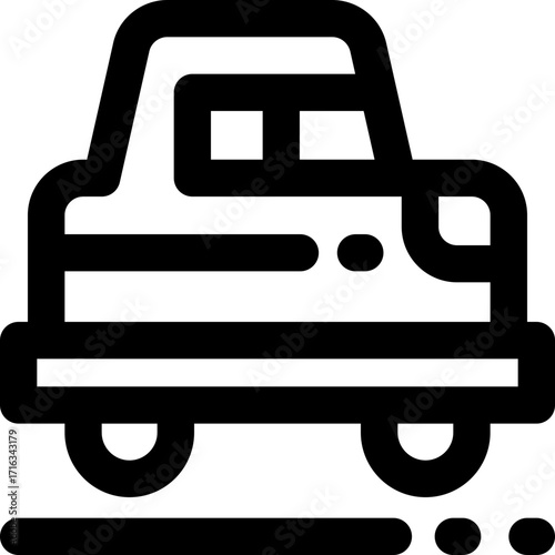 car line icon. Clean and minimalist vector icon for websites, mobile apps, presentations, and logos. Fully scalable and customizable for any project.