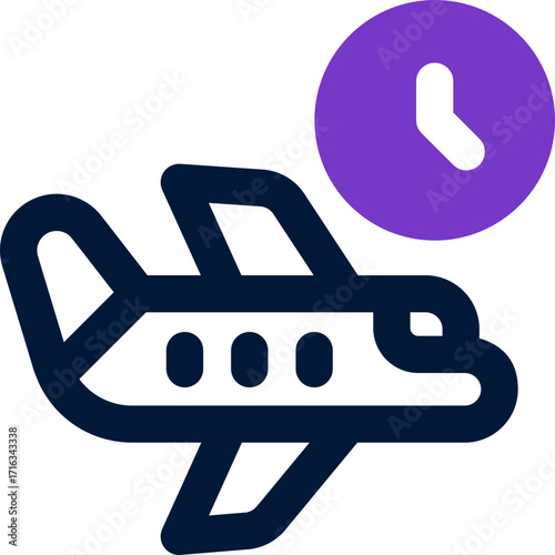 flight plan duotone icon. Sleek and modern vector icon for websites, mobile apps, marketing materials, and corporate design. Fully scalable and ready to use.