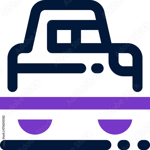 car duotone icon. Sleek and modern vector icon for websites, mobile apps, marketing materials, and corporate design. Fully scalable and ready to use.