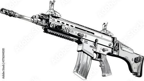 Adaptive Combat Rifle Gun for Shooting Continuance