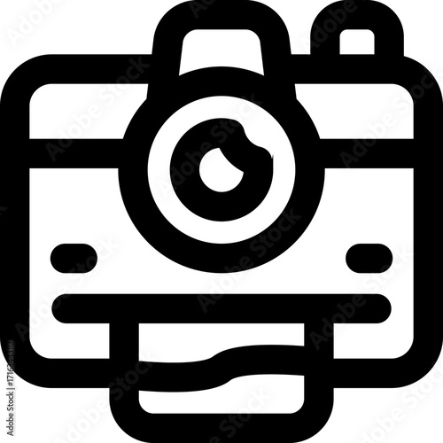 camera line icon. Clean and minimalist vector icon for websites, mobile apps, presentations, and logos. Fully scalable and customizable for any project.