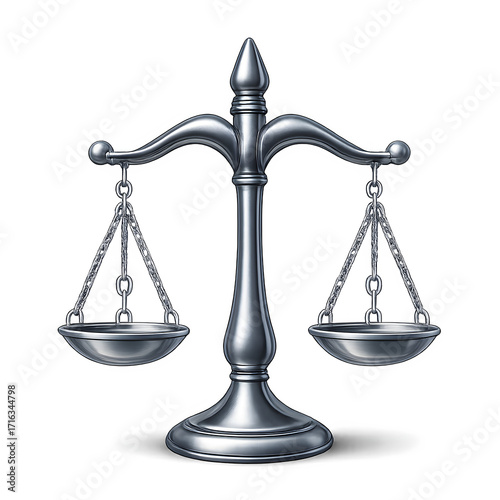 Symbol of Justice Scales of Balance Law and Fairness Metal Object