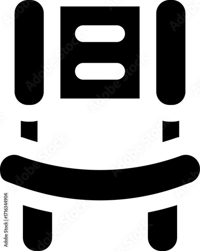 camping chair glyph icon. Strong and solid vector icon for websites, mobile interfaces, presentations, and visual branding. High quality and easy to edit.