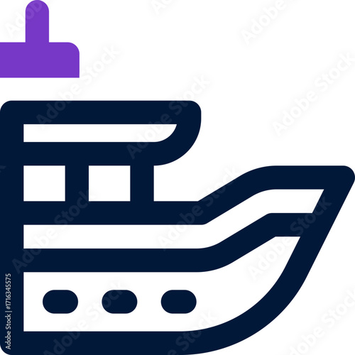 boat duotone icon. Sleek and modern vector icon for websites, mobile apps, marketing materials, and corporate design. Fully scalable and ready to use.