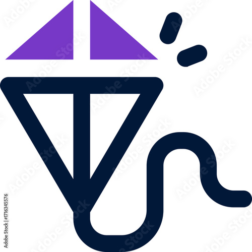 kite duotone icon. Sleek and modern vector icon for websites, mobile apps, marketing materials, and corporate design. Fully scalable and ready to use.