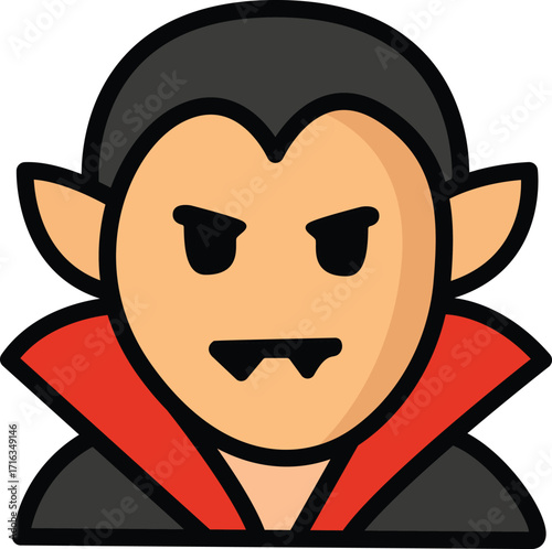 Halloween Dracula isolated on a white background vector illustration