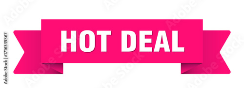 hot deal ribbon isolated on transparent background. hot deal ribbon