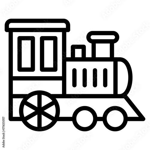 Locomotive  Icon Element For Design