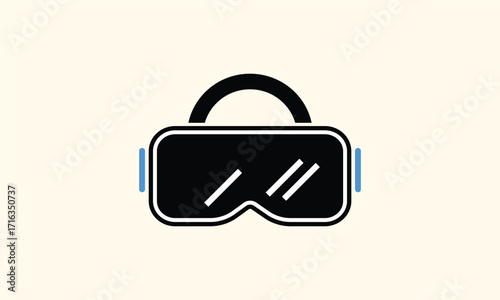 Modern vr headset icon symbolizing immersive technology and virtual reality experiences future