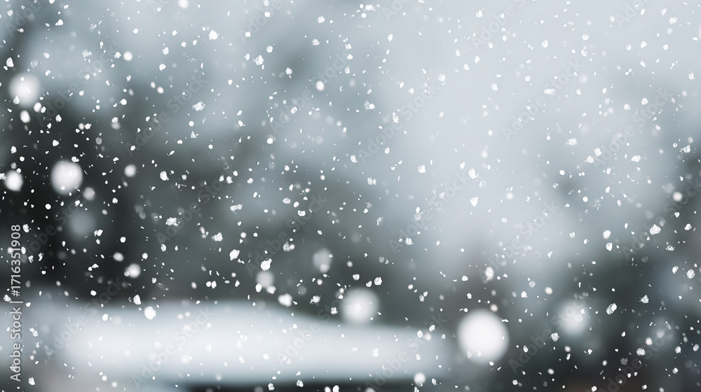 Obraz premium blizzard. Gentle snowfall in soft illumination, evoking quiet winter mood. ESG reports, sustainability campaigns, designed for sustainability communications and ESG reporting, used by bi analysts.
