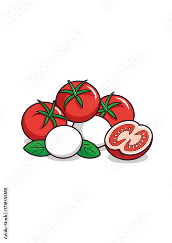 Caprese salad ingredients tomatoes mozzarella.ai