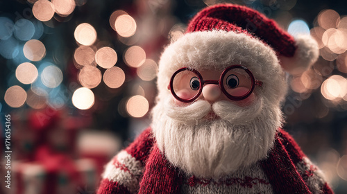 santa claus with christmas tree