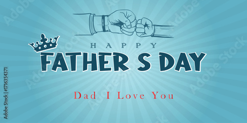 Happy fathers Day, vector and eps file
