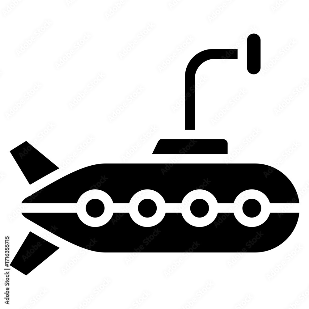 Obraz premium Submarine Icon Element For Design