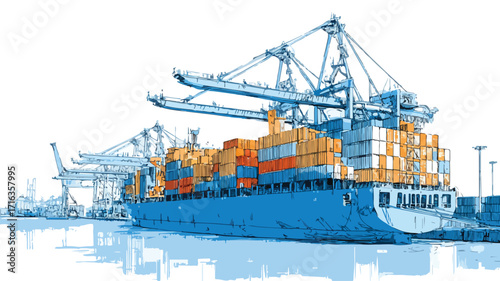 cargo ship in the port