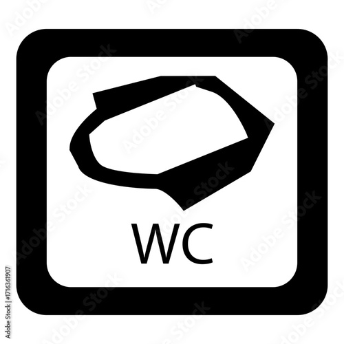 wc sign glyph icon illustration vector