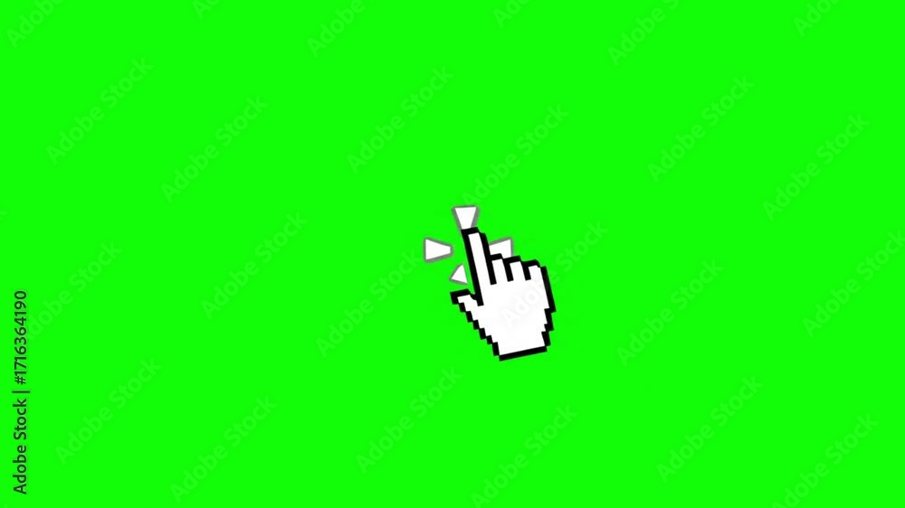 Pixelated Click Classic pixelated mouse cursor performing a decisive click action ...