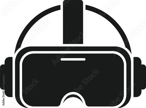 Virtual reality headset icon futuristic technology entertainment gaming metaverse future vector