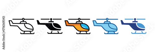 Helicopter  Icon Element For Design