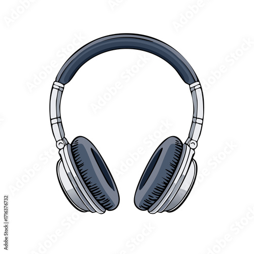 Modern Stereo Headphones with Cushioned Earcups and Adjustable Headband