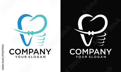 Creative dental medical logo design. dental vector logo inspiration	