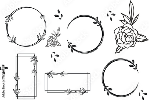 Laurel wreath. Vintage heraldry branching leaf wreaths, laurels leaves and laurels nobility label vector set