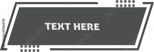 Modern geometric text box with abstract design elements and placeholder text for creative content creation