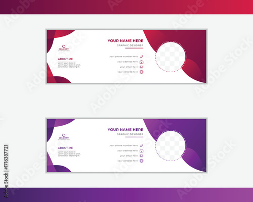 Modern and minimalist email signature or email  template design.