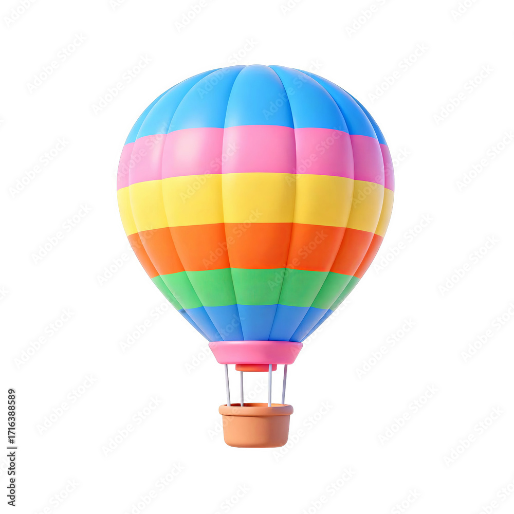 Naklejka premium Colorful hot air balloon