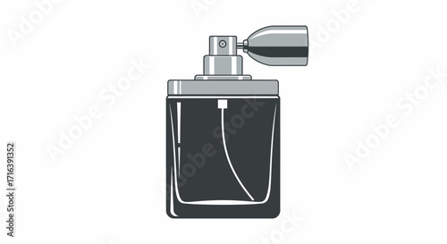 Elegant Perfume Bottle Illustration Captivating Design for Fragrance Advertising and Marketing