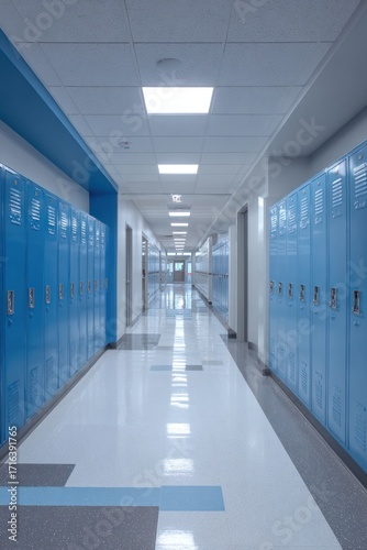 Empty school corridor